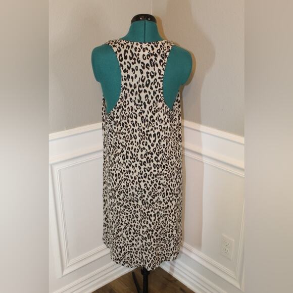 Soma Leopard Print Sleeveless Lounge Dress Beige/Black – Women’s M - Picture 2 of 3